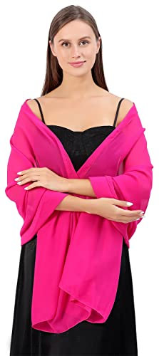 FAIRYGATE Halstuch Damen Sheer Chiffon Tücher und Wraps für Abendkleider Damen leichter weicher Schal für Hochzeit Braut Schultertuch A0413