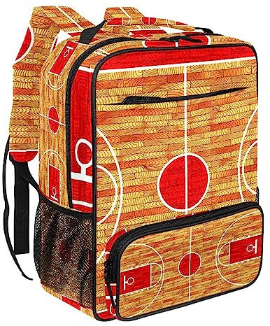 suojapuku Kinderrucksack,Reiserucksack,Schulrucksack für Mädchen Jungen,Court-Basketball-Muster Drucken