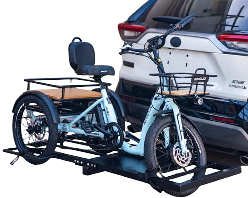 EMOJO Hitch Rack for All Fat Tires Electric Trike (Black)