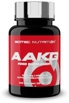 Scitec Nutrition AAKG - Advanced Formula with 3200 mg L-Arginine Alpha-Ketoglutarate - Pre-Workout Capsules for Athletes - 100 Capsules