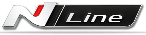 Stickers Voiture Métal 3D pour Hyundai Elantra Veloster Kona i20 i30 N Line, Autocollant Badge Logo Emblème Insigne de Auto Coffre, Auto-Adhésifs Voiture Décoration Accessoires,E