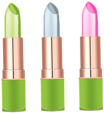 Aloe Vera Lippenstift, 3pcs lang anhaltende nahrhafte Lippenbalsam Lippen Feuchtigkeitscreme Magie Temperatur Farbe ändern Lipgloss