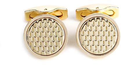 Aotiwe Cufflinks for Men Gold, Manschettenknöpfe Herren Klassisch Runden aus Kupfer Witzige Geschenke für Männer