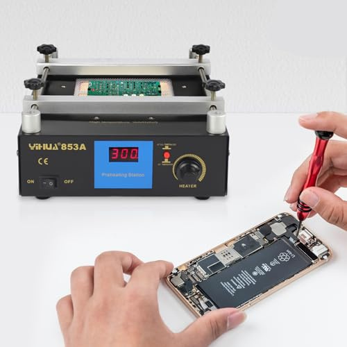 853A Station de soudage à air chaud avec thermostat numérique pour réparation de téléphone portable et électronique