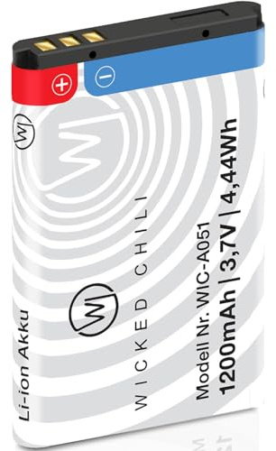 Wicked Chili 1x Ersatz Akku für AVM Fritz!Fon X6, Fritzfon Telefon | Batterie, Extended Ersatz-Akku, der Zusatzakku mit hoher Kapazität ersetzt den original AVM Fritz Fon Akku 312BAT030