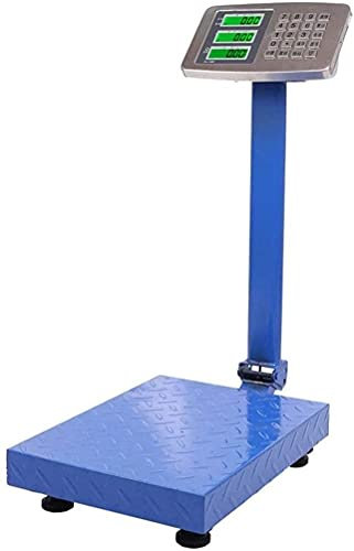 OOMRNV Balance de Cuisine Pliable multifonctionnelle, Plate-Forme numérique, Balance électronique Portable de précision avec écran LCD rétroéclairé,Blue-300kg