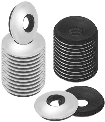 M METERXITY 80 Unidades De Arandelas De Goma De Sellado EPDM Con Acero Inoxidable 304#12 X 5/8OD Arandelas De Neopreno Para Pernos/Tornillos/Maquinaria/Barcos/Techos