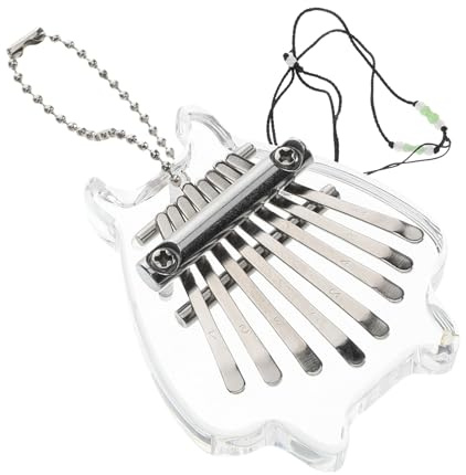 Kalimba Instrument 8-tasten Transparentes Daumenklavier für Anfänger | 1 Satz, Kristall und Metall, Leicht, Kompakt, für Zuhause und Reisen, Requisite für Partys