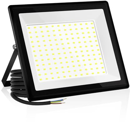 VistaNovaX Faretto LED da esterno 150W Industriale 16500LM 6500K Luce Giorno IP66 Impermeabile, Dissipazione Termica Efficiente, Risparmio 85% Faretti LED Esterno per Corti/Magazzini/Garage (1pcs)