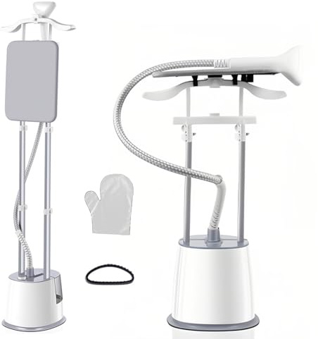 Clothes Steamer,Garment Steamer,Steamer Clothing,Vertical and Horizontal | Upright with 45g/min Flow,Height adjustable,Removes Creases Wrinkles,Suitable for All Fabrics