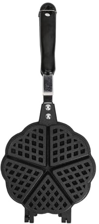 WAHEWUD MINI GAUFRE PAN EN ALLIAGE D'ALUMINIUM FACILE À NETTOYER Gaufrier pour gaufres Sandwich Grille-pain Conception portable pour le camping à domicile Utilisation multifonctionnelle