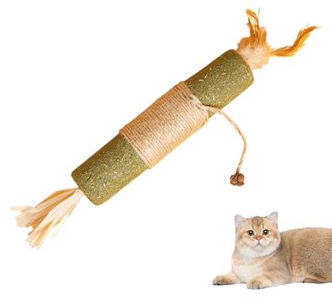 Katt Tuggpinne - Med Sisalrep För Naturlig Tandrensning | Kattmynta Katt Tandreningsleksak För Inomhus, Små Och MedelKattungar Att Lindra Tråkighet Och