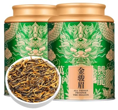 Thé Noir Premium Jin Junmei | Arôme Riche Et Saveur Sucrée De Miel | Coffret Cadeau De Thé Chinois | Paquet De 125g * 2
