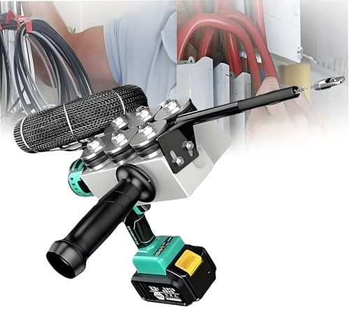 Elettricista Tirare Filo Nascosto Tubo Filettatrice Automatica,Macchina per Tesare Cavi Automatica Filettatrice Elettrica Filettatrice per Cavi a Parete Estrattore 2Batteries-15Cellbattery