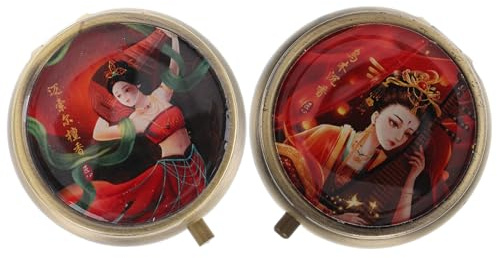BIUDECO 2 St Solid Perfume Balm för Kvinnor Portabelt Doftande Fast Balsam med Elegant Antik Stil Långvarig Kroppsdofter Lätt att Använda för Daglig Fräschör