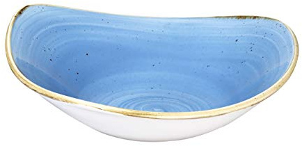 Churchill Stonecast -Triangle Bowl Schüssel- 60cl, Farbe wählbar (Cornflower Blue)