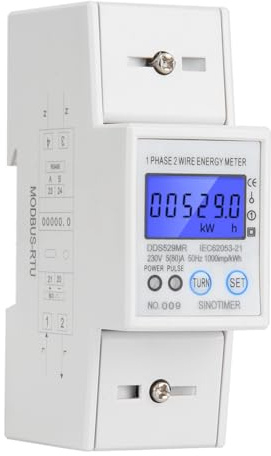 Einphasen-Stromzähler 230V 2P DIN Schienen-Stromzähler LCD Digitalanzeige-Stromzähler mit RS485-Kommunikation
