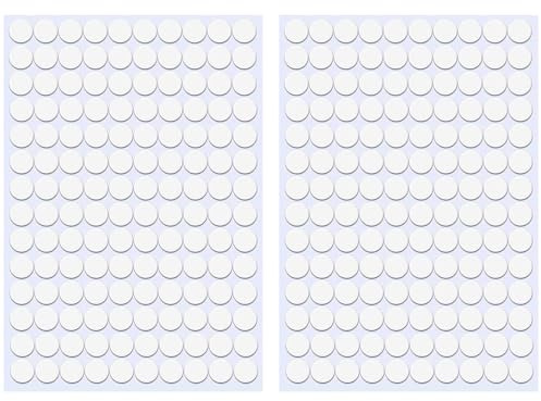 ZXUEZHENG Self-Adhesive Screw Hole Stickers,2-Table 140 in 1 Self-Adhesive Screw Covers Caps Dustproof Sticker 12mm White