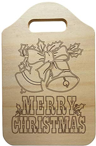 TAGLIERE NATALIZIO in legno Regalo di Natale per genitori parenti amici vicini di casa Decorazione cucina
