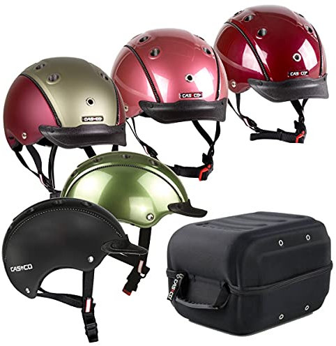 RL24 Kinder REIT-, Fahrrad- und Skihelm Choice Turnier Casco English Rose Shiny S (52-56cm) inkl. Helmbox Casco