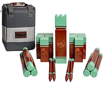 Elakai Outdoor Games for Adults and Family Premium Carry Bag Included Giant Kubb