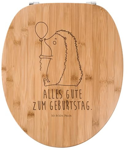 Mr. & Mrs. Panda WC Sitz Igel Luftballon - Geschenk, Klodeckel, WC-Sitz, Tiermotive, Gute Laune, Klobrille, Glückwunsch, lustige Sprüche, Tiere,