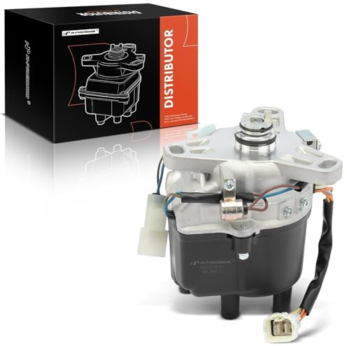 A-Premium Ignition Distributor with Cap and Rotor Compatible with Honda Civic CRX 1988 1989 1990 1991 1.5L, 5+2 Blades