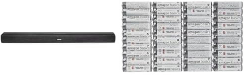 Denon DHT-S216 Soundbar for Surround Sound System, Bluetooth, with Built-in Subwoofers, Dolby Digital & Amazon Basics AAA Alkaline Batteries, Industrial Triple A, 5-Year Shelf Life, 40-Pack