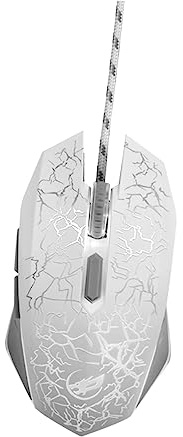 Gadpiparty Souris de Jeu USB Filaire 6 Boutons, 4 Niveaux Dpi, Abs Blanc | 7 Couleurs Lumineuses, Plug And Play, pour Ordinateur Portable et Pc, Précision Jusqu’à 2400 Dpi Couleur Aléatoire