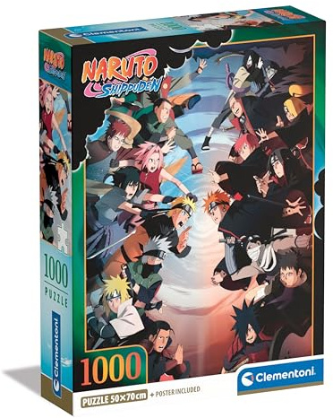 Clementoni Naruto Puzzle 1000 Teile Erwachsene - Anime Puzzle Erwachsene in 70 x 50 cm - Puzzle Erwachsene anspruchsvoll von Clementoni 39832