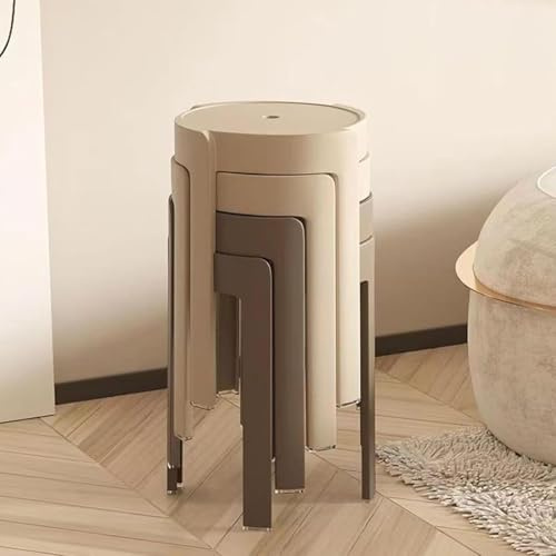 TAIYANYU Set 4/8 Taburete De Bar De Acrílico Moderno, Taburete De Bar Apilable con Altura De Mostrador, Taburete De Cocina Sin Respaldo para Comedor, Sala De Estar (D)