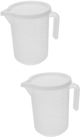 Alipis 2 Pz misurino brocca di misurazione brocca di miscelazione di misurazione Tazza di misurazione Bicchiere per caffetteria tazza di misurini con manico plastica Riutilizzabile