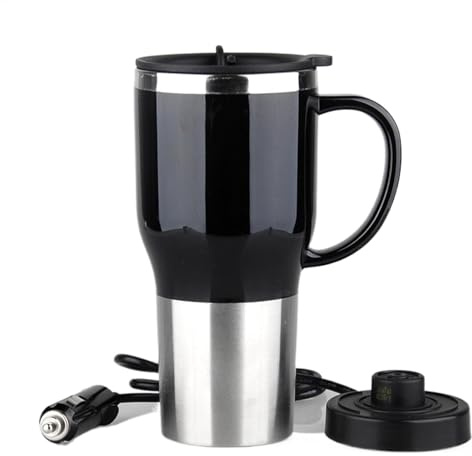 Car Mug Warmer, Portable Heating Mug, 450 ml Travel Cup, Portable Electric Mug, Travel Electric Kettle, Stylish Coffee Warmer, Tea Coffee Maker, Electric Cup Heater, Car Heating Cup 12 V