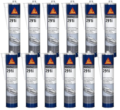 Sika – Dichtstoff – Sikaflex-291i Weiß – ideal für den Marinebereich – hochelastisch und überlackierbar – geruchsarm – 300 ml (Packung mit 12)