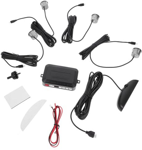 HORIALENCE Kit de Capteurs de Recul sans Fil pour Voiture Système d'Aide au Stationnement Affichage LED LCD Compatible Divers Modèles Installation Facile et Précise
