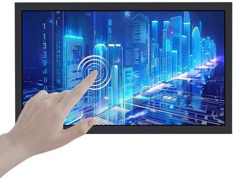 VSDISPLAY 21,5 tum 1920 x 1080 1000 nits TFT LCD Indurstrial Touchskärm, H/D VGA DVI videoport, metallskal med fäste