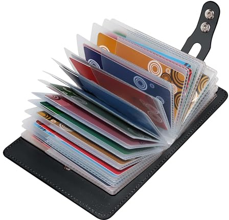 BlazeStars Credit Card Holder for Women Men Card Case 40 Slots,Black
