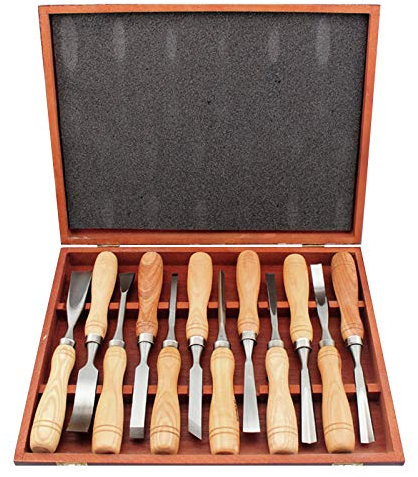12 Stück Holz-Schnitzmesser Mit Aufbewahrungskoffer, Tranchiermesser Für Holz, Obst, Gemüse, Carving DIY, Und Wax, Holzschnitzerei Messer Für Anfänger