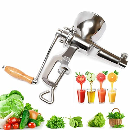 SENDERPICK Extracteur de jus de fruit, légumes, herbe de blé, manuel d'utilisation en acier inoxydable Juicer Fruit Wheat Grass Squeezing Vegetable Extractor manuel de cuisine