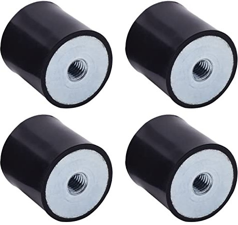 M8 Rubber Vibration Damper 4 Pieces Rubber Metal Buffer Holders Anti Vibration Silentblock Rubber Anti-Vibration Insulator for Air Compressors Engines Water Pumps Boat Coils (DDM8.30 x 30 mm)