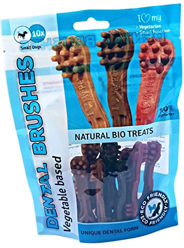 Dental Brushes (vegetable based) 10 Per Pack dog Treats/Chews150g
