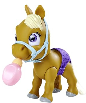 Simba 105950009 - Pamper Petz Ponny - Pamper Petz Ponny - Söt Äta-och-Väta Djurbebis med Blöja med Färgförändringsfunktion samt 11 Överraskningar, 24 cm, Från 3 år