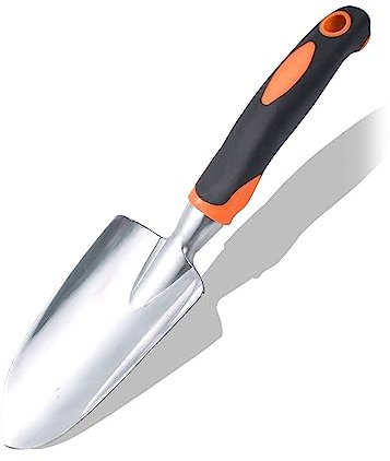 Garden Trowel, Gardening Hand Shovel, Hand Wide Shovel with Soft Rubberized Ergonomic Handle, Aluminum Alloy Garden Shovel, Transplanting Gardening Hand Tool for Planting Weeding Digging