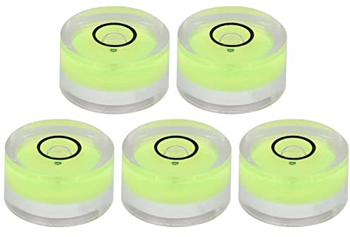 Nivel de Burbuja Circular, 5 Piezas de 15 Mm Niveles de Burbuja Pequeños Herramientas de Medición de Nivelación Multidireccional para Plataforma de Cámara de Escala Electrónica
