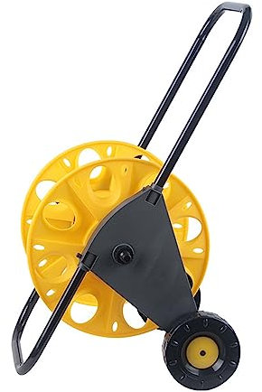 Gartenschlauchhalter Schlauchwagen mit bis zu 50 m Fassungsvermögen, mobiler Gartenschlauchwagen mit Rollen, Wasserrohrhalter, besonders stabil mit Stabiler Schlauchführung