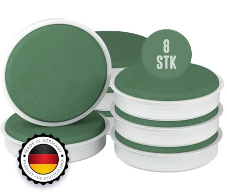 Dekoschale Blumensteckschaum 8 Stück in 13 cm - Nasssteckschaum, Steckmoos, Kegel Blumengestecke - Steckschwamm zum Basteln, Hochzeit, Geschenke, Dekoschale – Blumen Gesteck – DEUTSCHE PRODUKTION