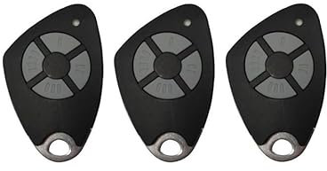 INTRATONE - Télécommande 2 ou 4 canaux pour portails et garage - Programmation uniquement par syndic ! - Badge RFID - Compatible Récepteurs HF + 1 Porte-clés DOMOBIP (4 CANAUX NOIR - Lot de 3)