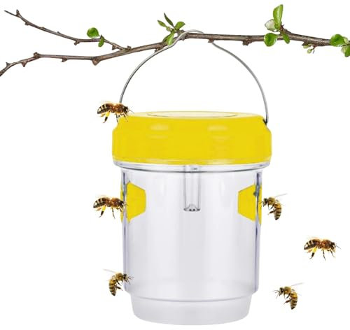 Piège à Abeilles Solaire pour guêpes - Piège à frelons d'extérieur - Piège à Abeilles à Suspendre en Plein air, pièges à Abeilles étanches pour l'extérieur, piège P