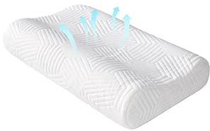 LAMB Nackenhörnchen 50 x 35cm, Schlafkissen,Ergonomisches Kopfkissen Antischnarchkissen mit Bezug