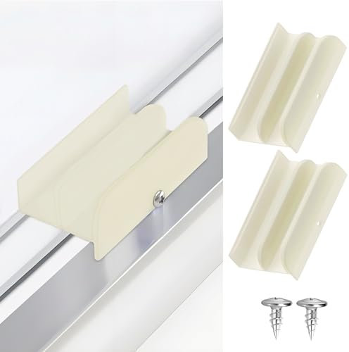 Lot de 2 guides de bas de porte de douche coulissants M6219 – Guides de bas de porte de douche pour portes coulissantes avec vis, canaux de 1,27 cm pour porte de douche
